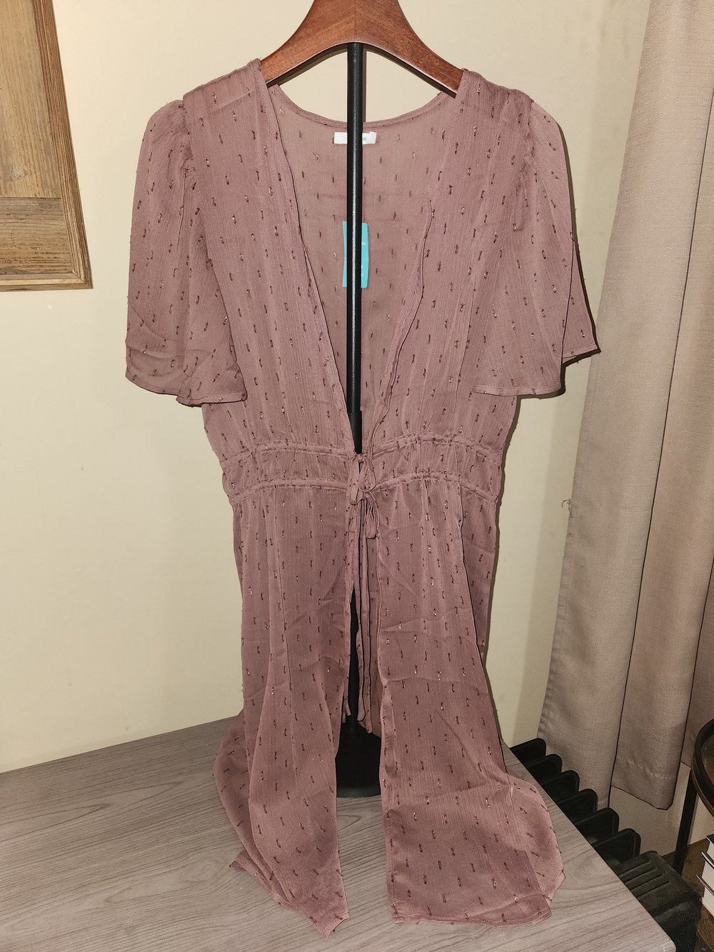 Maurices Mauve Pink Lightweight Kimono Cover-Up